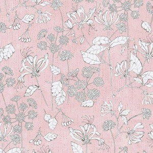 2-5833 - Papel Pintado floral blanco rosa