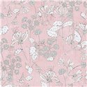 2-5833 - Papel Pintado floral blanco rosa