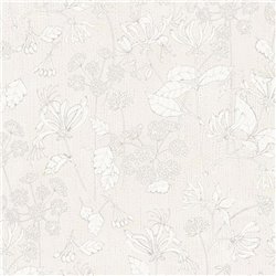 2-5837 - Papel Pintado floral romántico blanco