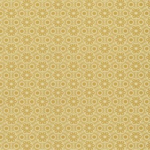 2-5838 - Papel Pintado flores pequeñas amarillo ocre