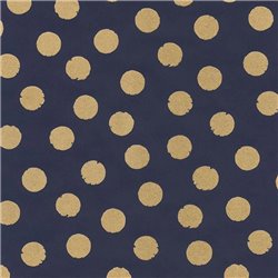 2-5843 - Papel Pintado lunares azul dorado