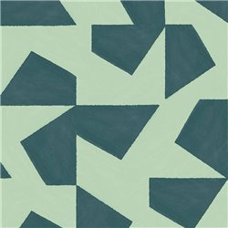 2-5857 - Papel Pintado formas geométricas verde