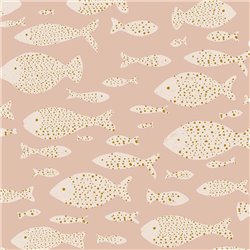 2-5862 - Papel Pintado peces infantil rosado