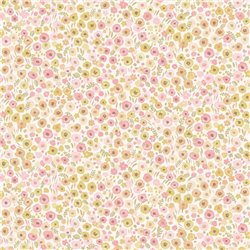 2-5887 - Papel Pintado infantil florecillas rosa/blanco