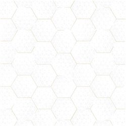 2-5920 - Papel Pintado patrón abeja blanco oro