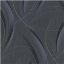 2-5036 - Papel pintado moderno negro curvas rayas