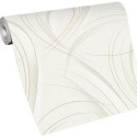 2-5038 - Papel pintado elegante crema beige dorado