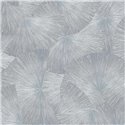 2-5041 - Papel pintado Japandi hojas exóticas plata