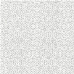 2-5090 - Papel pintado patrón decorativo arabesco plateado