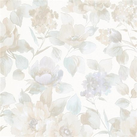 2-5157 - Papel pintado magnolias tonos neutros nostálgico