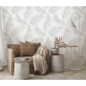 2-5049 - Papel pintado estiloso hojas palma brillantes