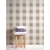 2-5165 - Papel Pintado  cuadros textiles beige y crema