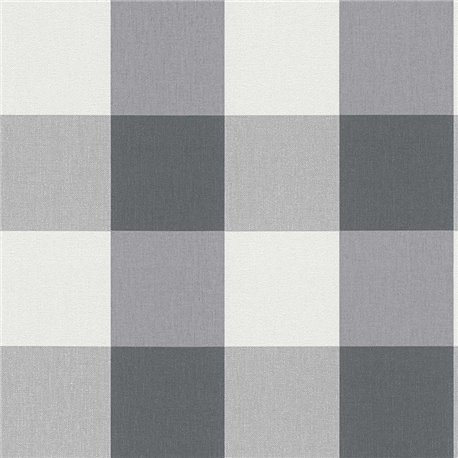2-5166 - Papel Pintado cuadros grises efecto textil