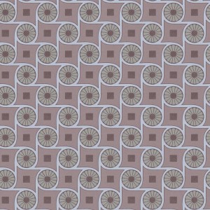 2-5565 - Papel Pintado retro moderno círculos y cuadros
