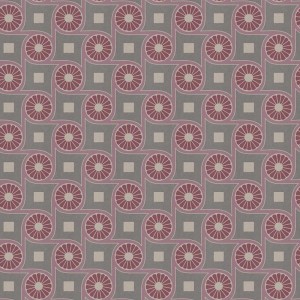 2-5566 - Papel Pintado círculos cuadrados retro