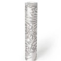 2-5684 - Papel Pintado floral hojas plata metalizado