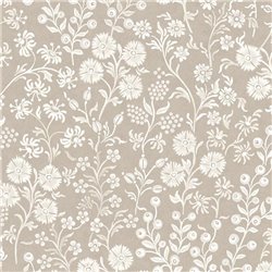 2-5735 - Papel Pintado florecillas pradera beige